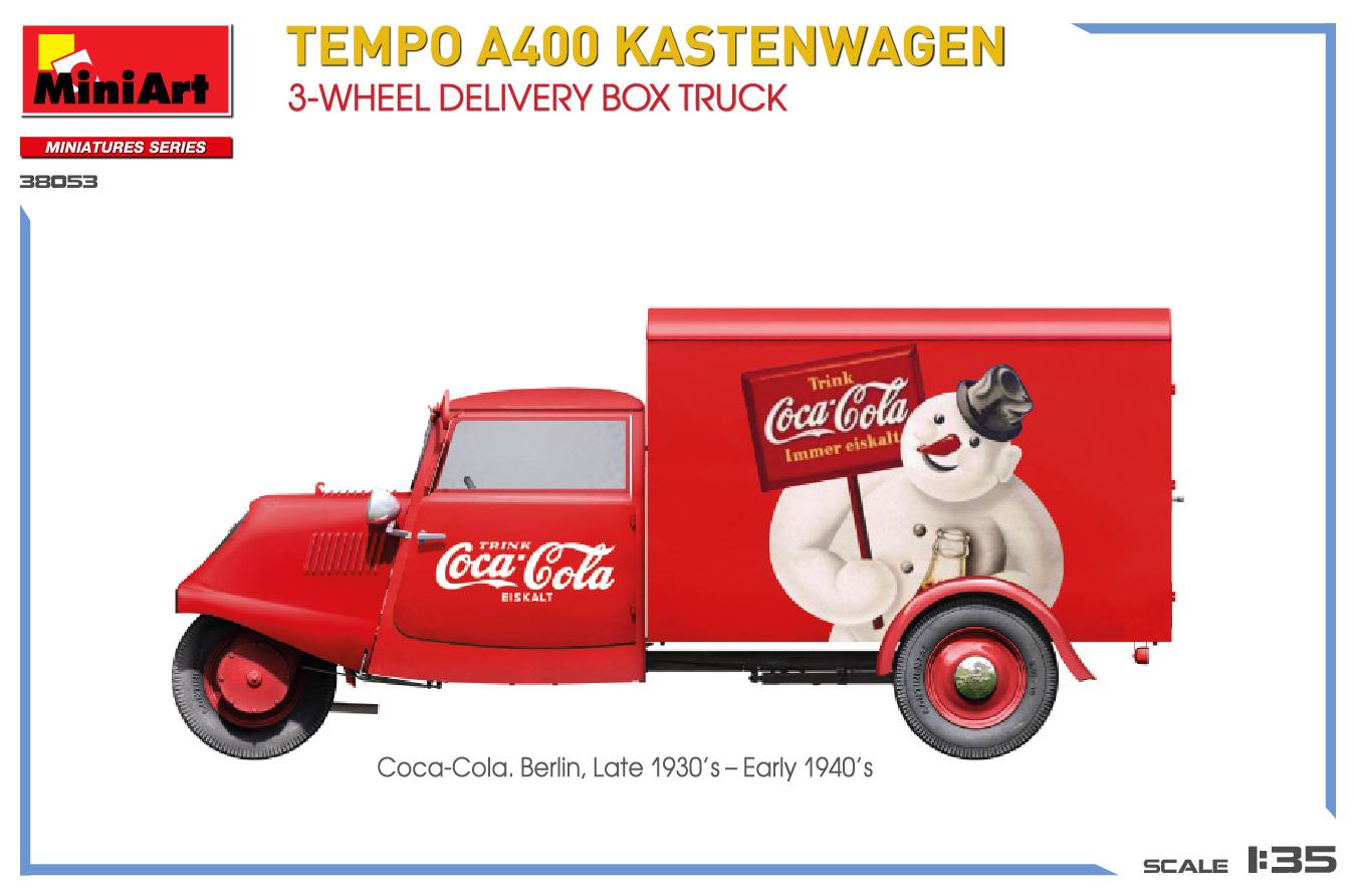 TEMPO A400 KASTENWAGEN 3-WHEEL DELIVERY BOX TRUCK – Image 6