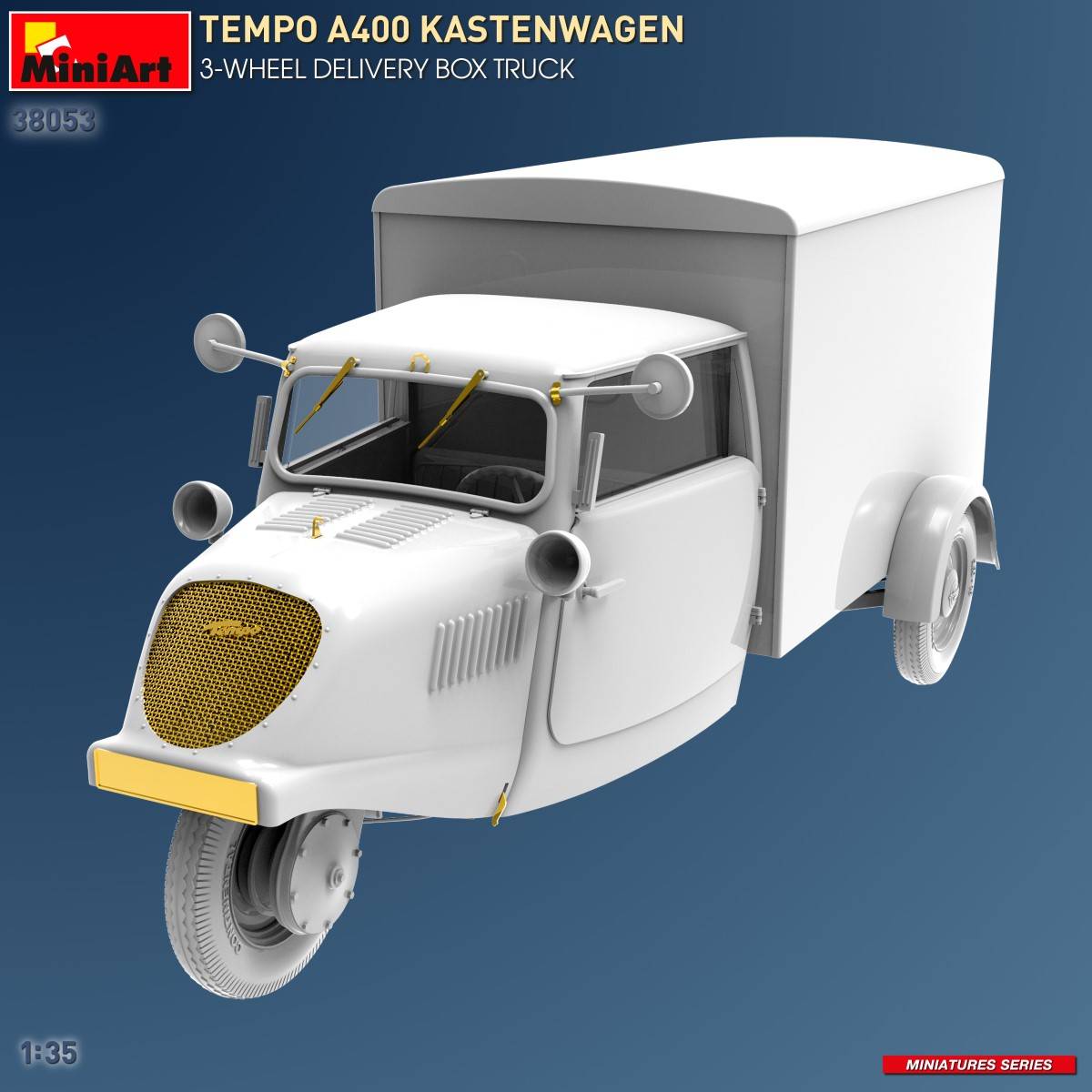 TEMPO A400 KASTENWAGEN 3-WHEEL DELIVERY BOX TRUCK – Image 9