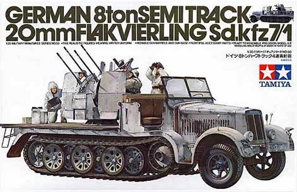 German 8T Half Track 20mm Flakvierling Sdkfz 7/1