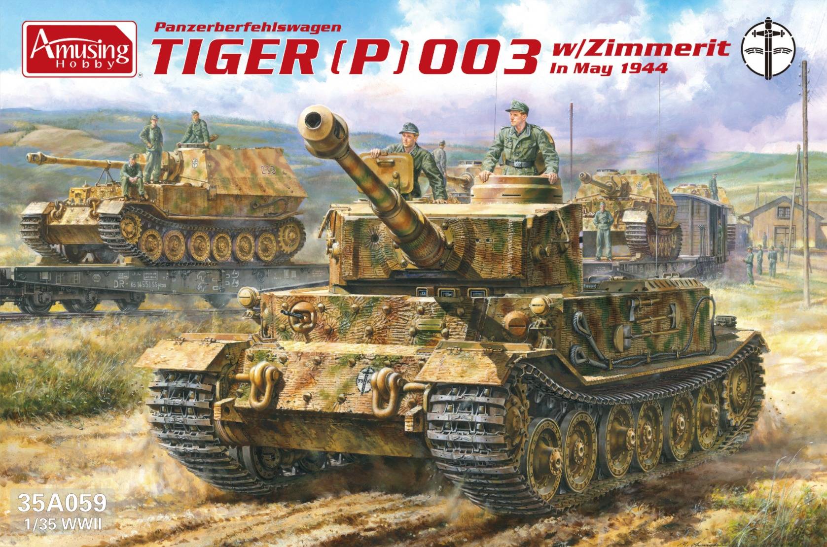 Panzerbefehlswagen Tiger (P) 003 w/Zimmerit in May 1944