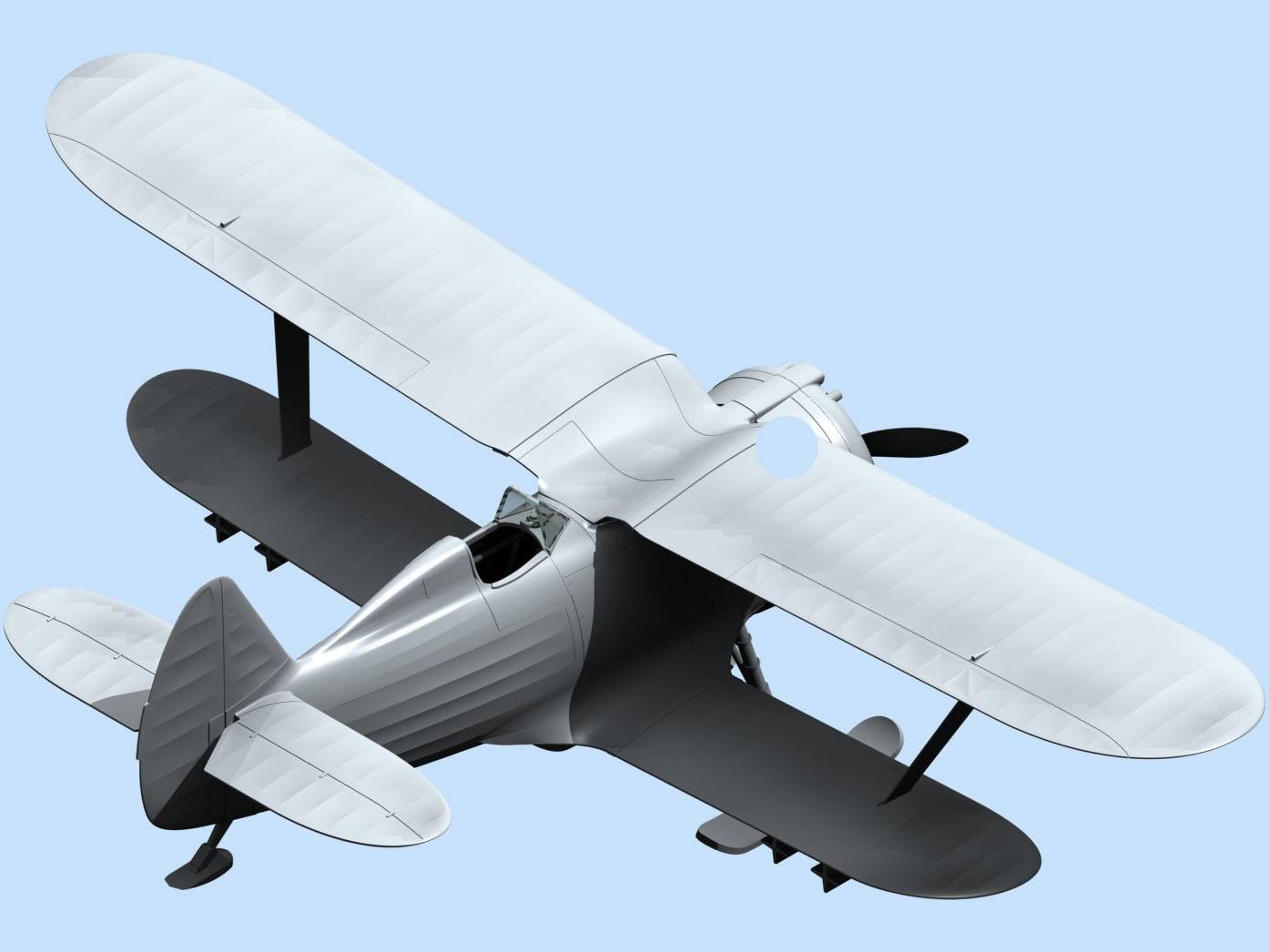 I-153 (winter version) WWII Soviet Biplane Fighter – Image 13