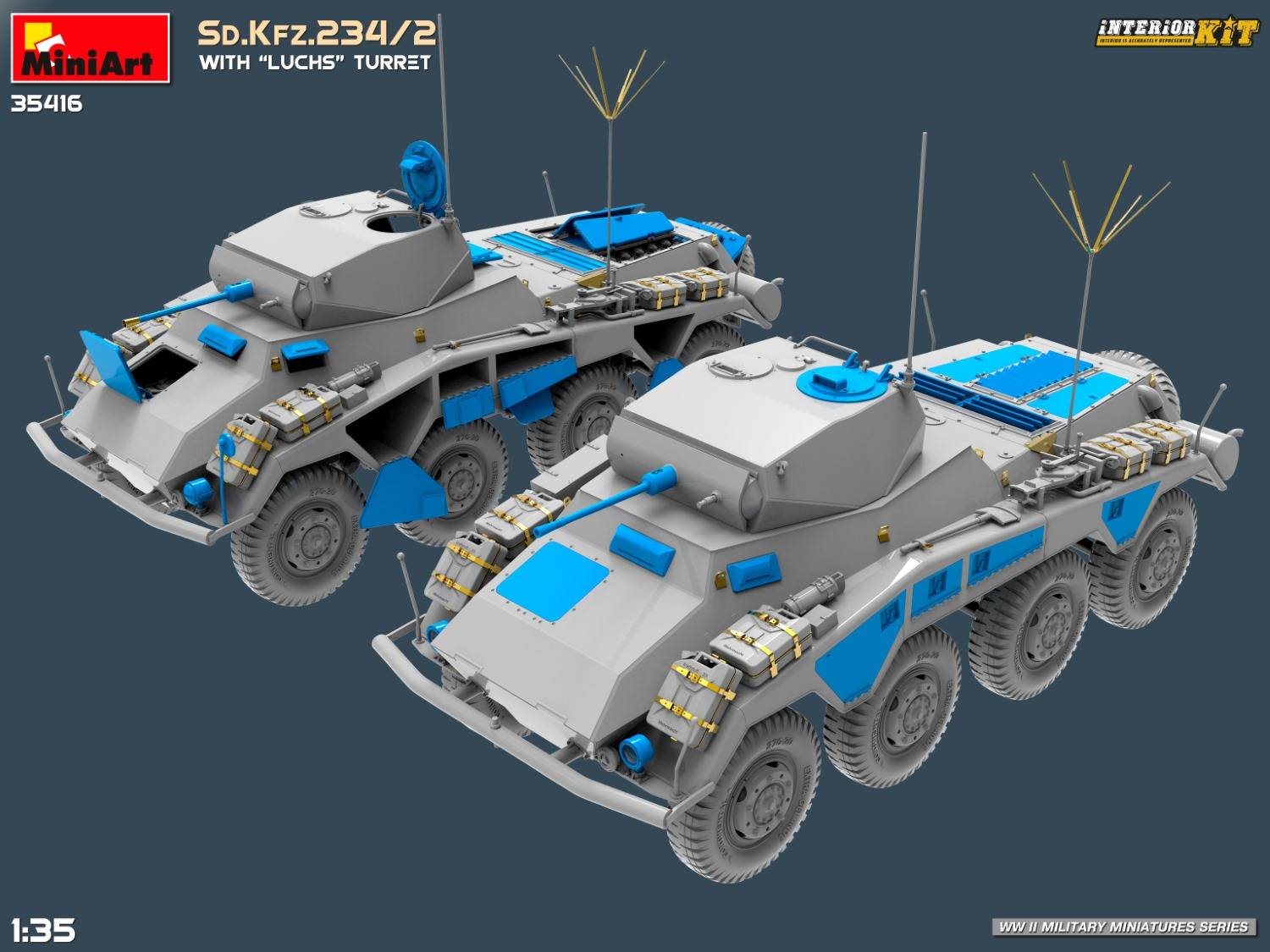 Sd.Kfz.234/2 WITH “LUCHS” TURRET. INTERIOR KIT – Image 9