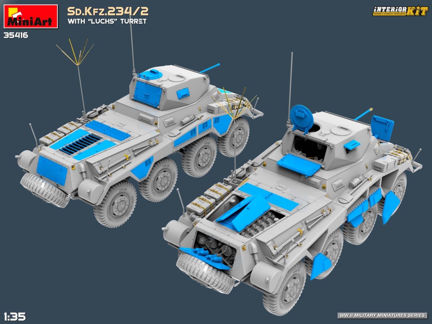 Sd.Kfz.234/2 WITH “LUCHS” TURRET. INTERIOR KIT – Image 10