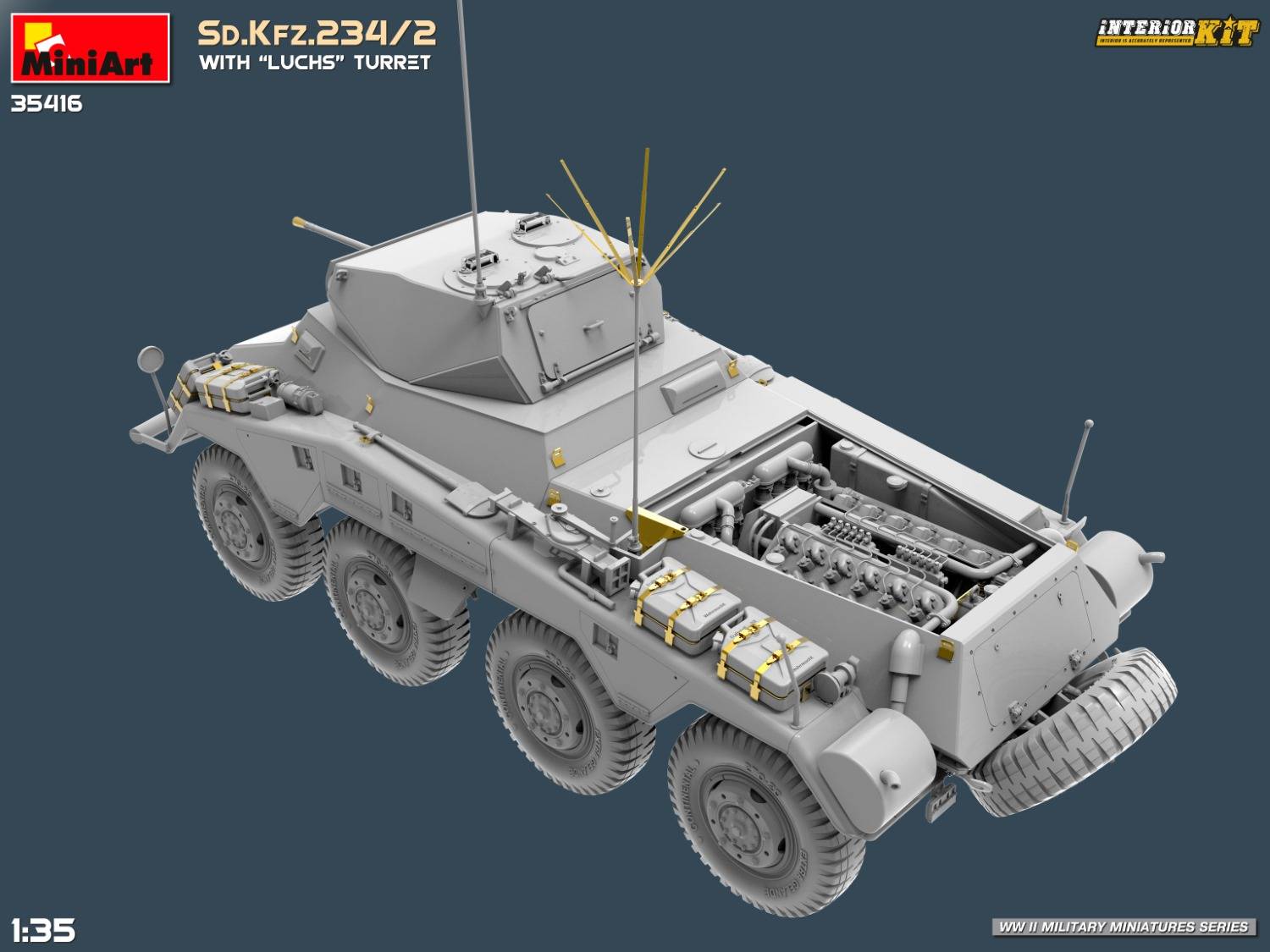 Sd.Kfz.234/2 WITH “LUCHS” TURRET. INTERIOR KIT – Image 13