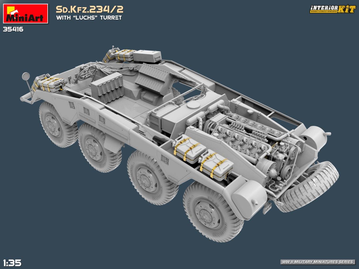 Sd.Kfz.234/2 WITH “LUCHS” TURRET. INTERIOR KIT – Image 15