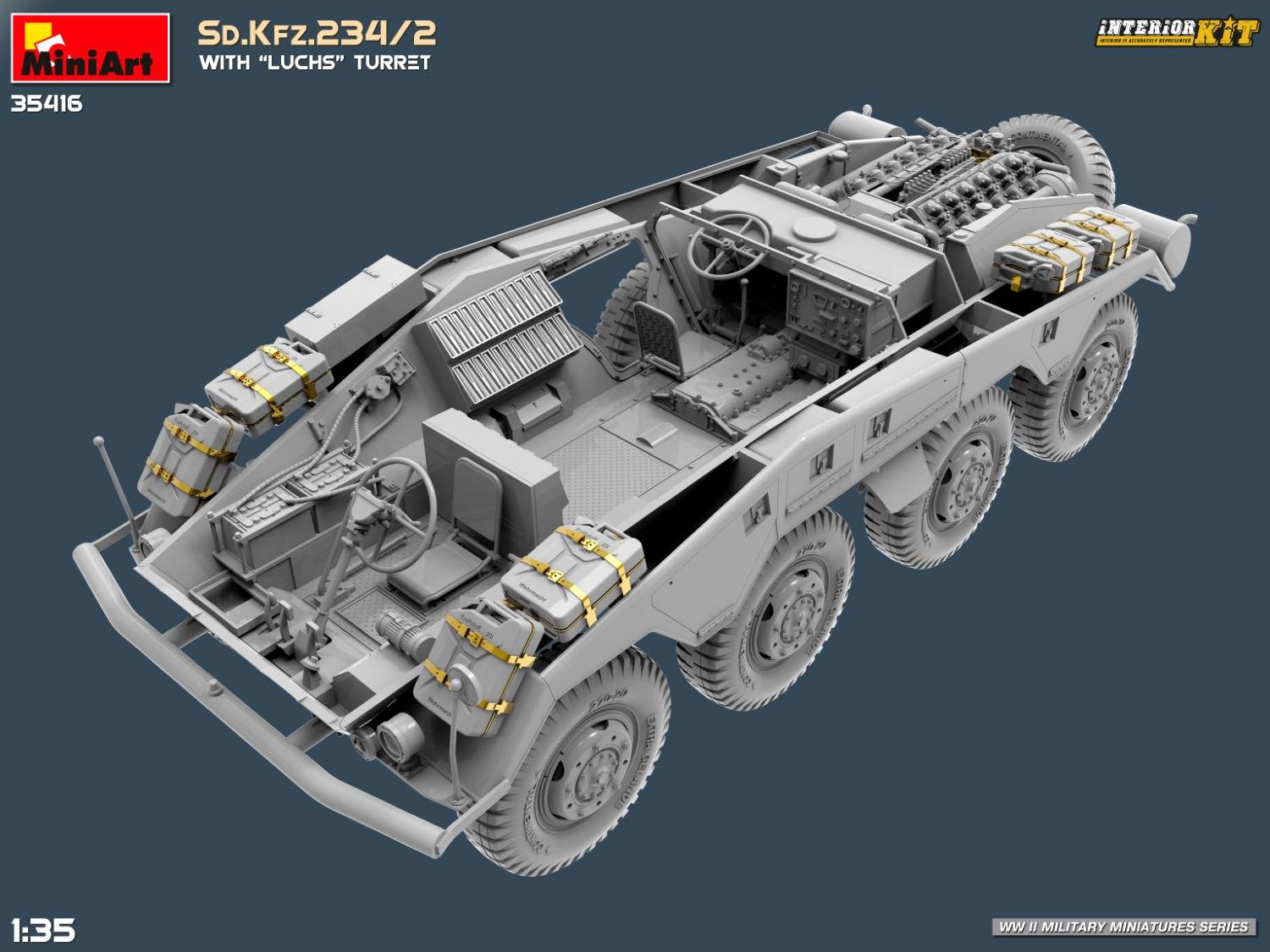 Sd.Kfz.234/2 WITH “LUCHS” TURRET. INTERIOR KIT – Image 16