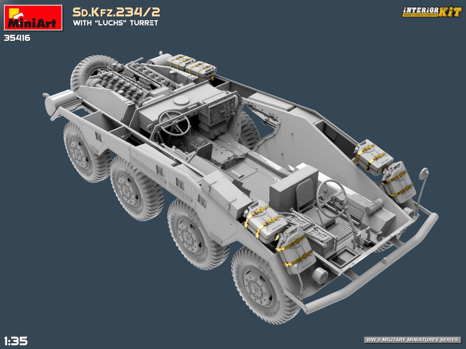 Sd.Kfz.234/2 WITH “LUCHS” TURRET. INTERIOR KIT – Image 17