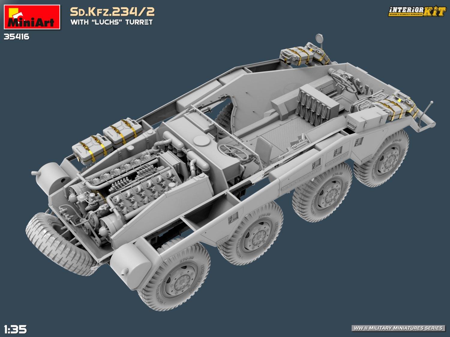Sd.Kfz.234/2 WITH “LUCHS” TURRET. INTERIOR KIT – Image 18