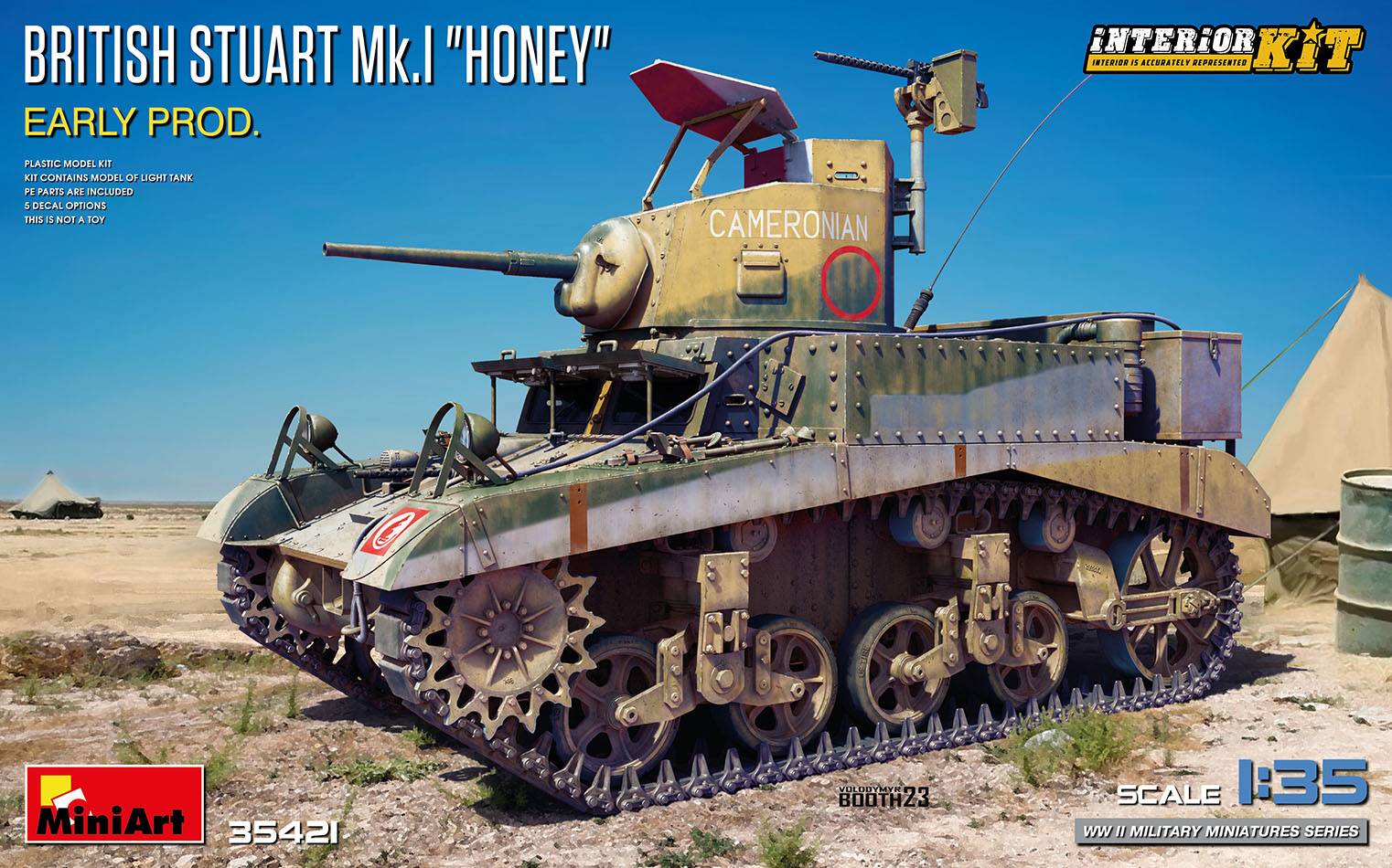 BRITISH STUART MK.I “HONEY” EARLY PROD. INTERIOR KIT