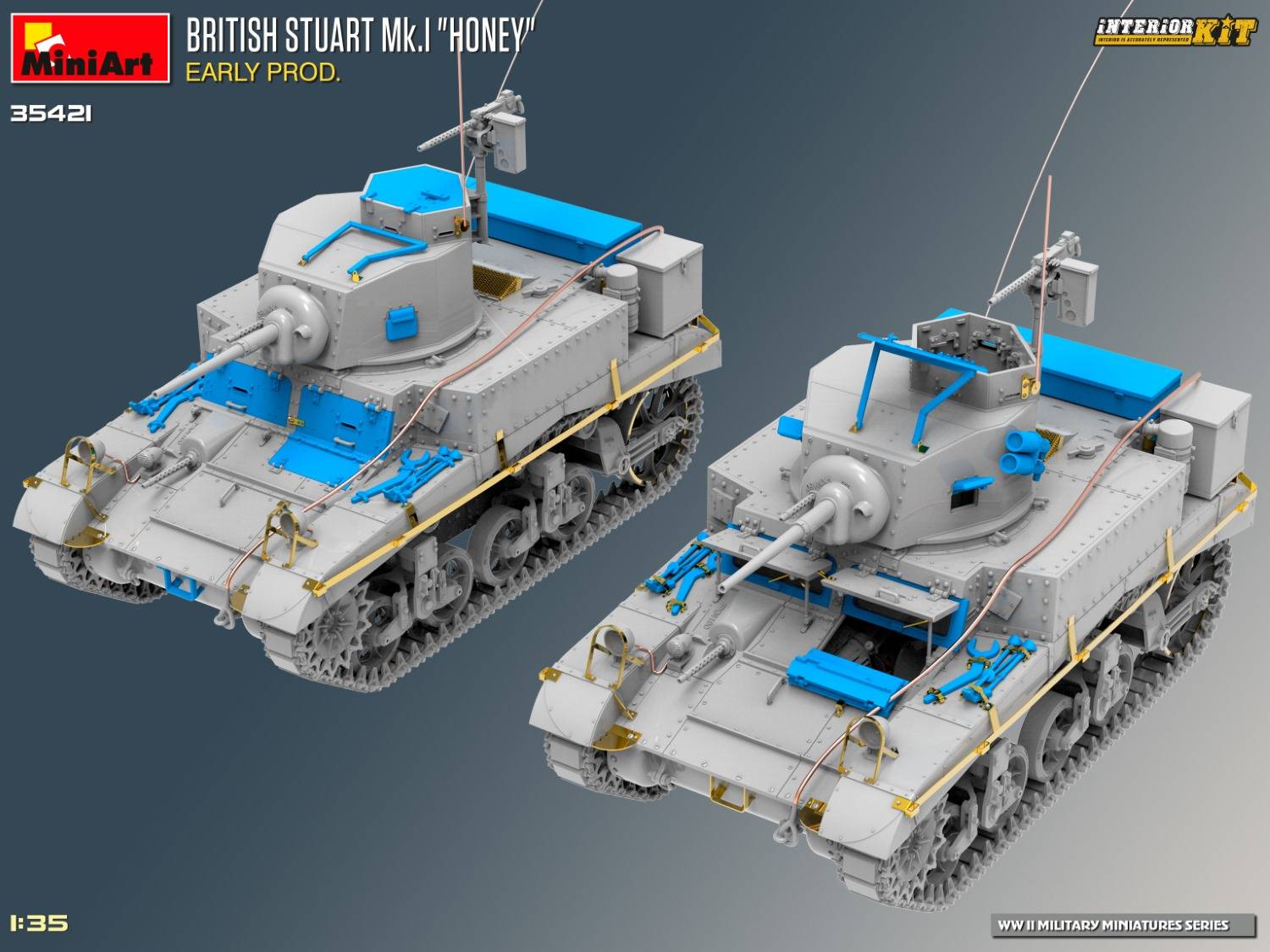 BRITISH STUART MK.I “HONEY” EARLY PROD. INTERIOR KIT – Image 6
