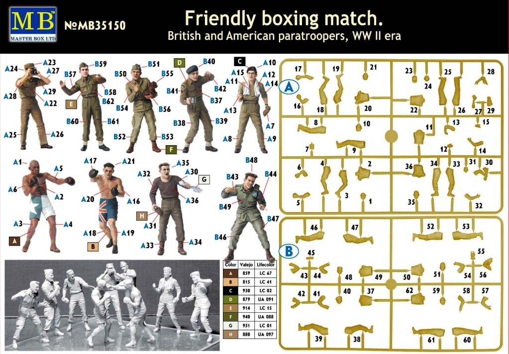 Friendly Boxing Match - British and American Paratroopers WWII era – Image 2