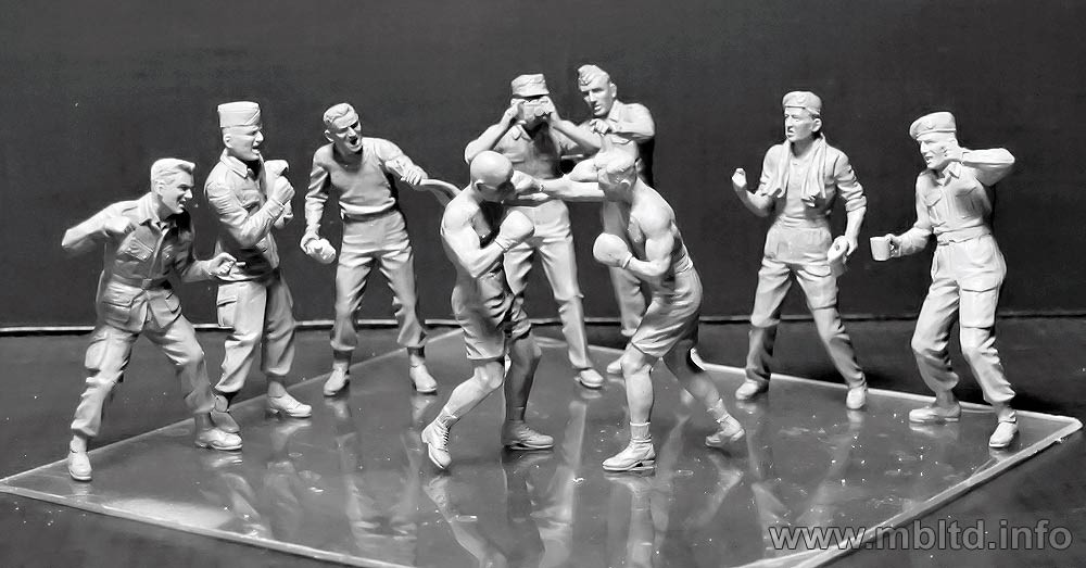 Friendly Boxing Match - British and American Paratroopers WWII era – Image 3