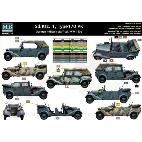 Sd. Kfz. 1 Type 170 VK, German Military Staff car, WW II Era – Image 2
