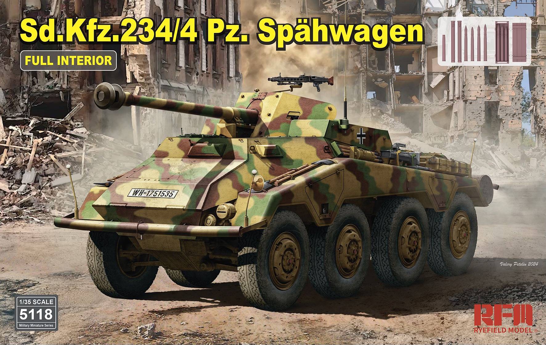 Sd.Kfz.234/4 Pz. Spahwagen (FULL INTERIOR)