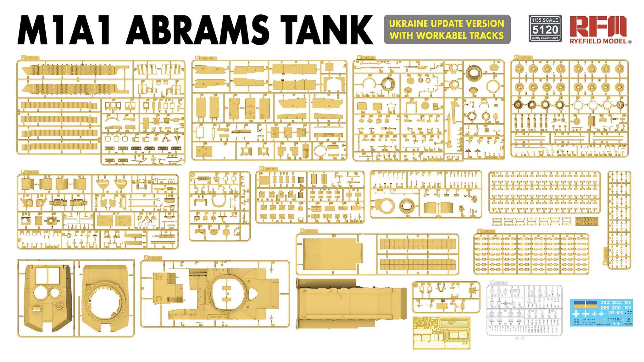M1A1 ABRAMS TANK UKRAINE UPDATE VERSION WITH WORKABEL TRACKS – Image 2
