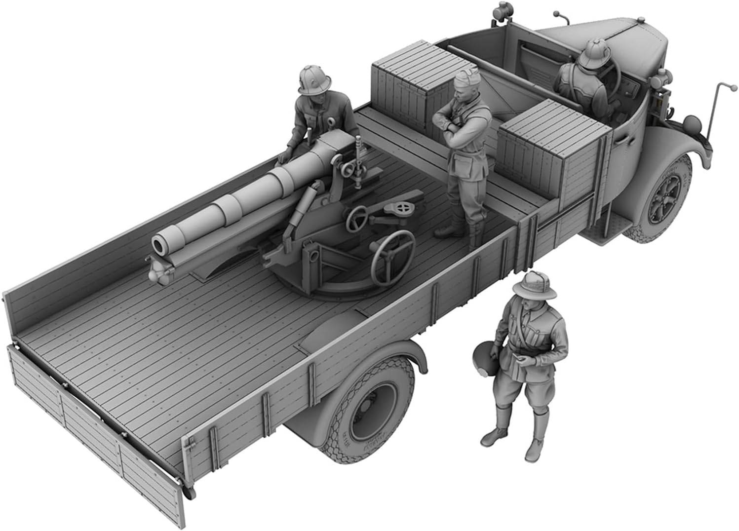 3Ro Italian Truck with 100mm Howitzer and Crew – Image 5