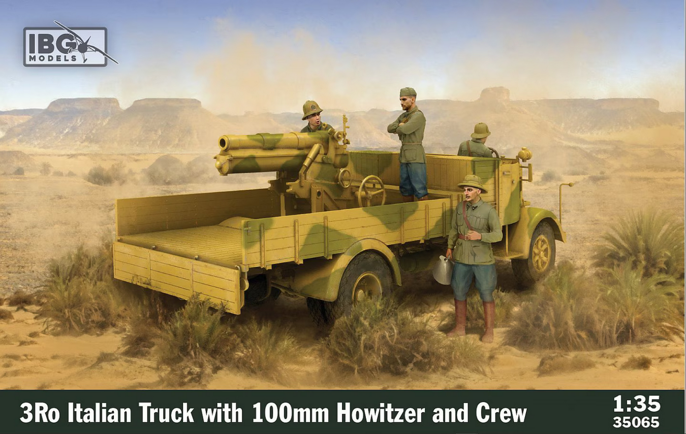 3Ro Italian Truck with 100mm Howitzer and Crew