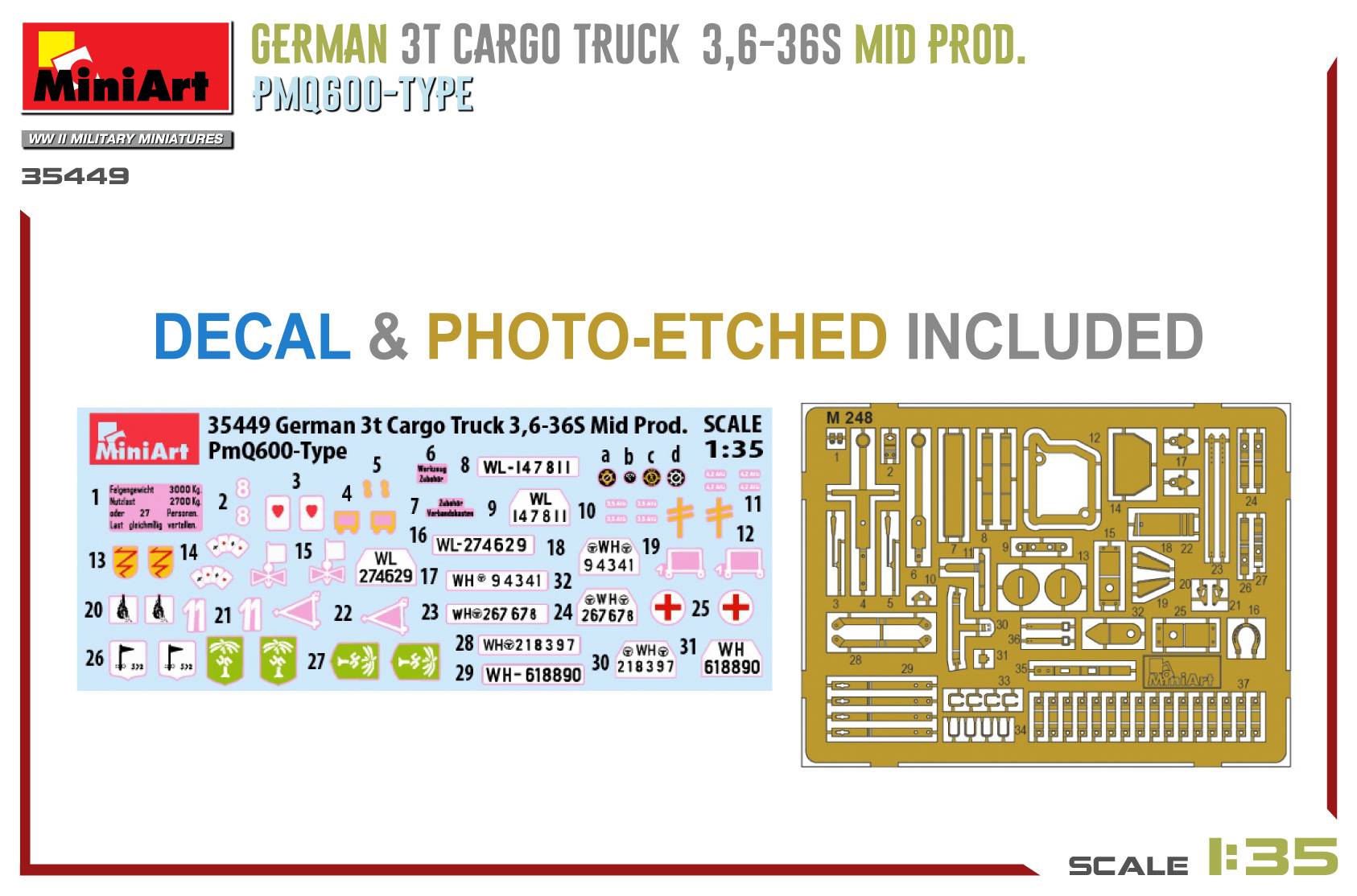 GERMAN 3T CARGO TRUCK 3,6-36S MID PROD. PMQ600-TYPE – Image 2
