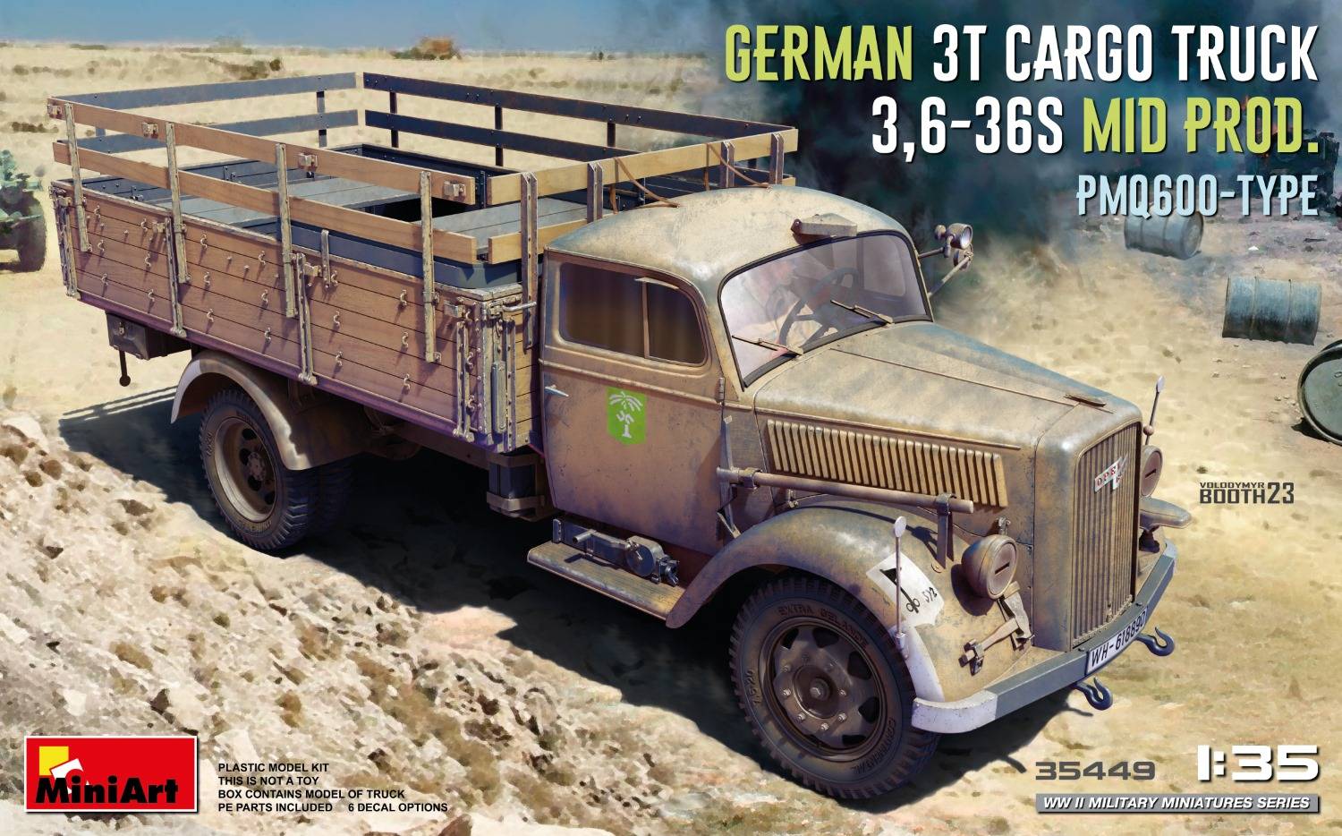 GERMAN 3T CARGO TRUCK 3,6-36S MID PROD. PMQ600-TYPE