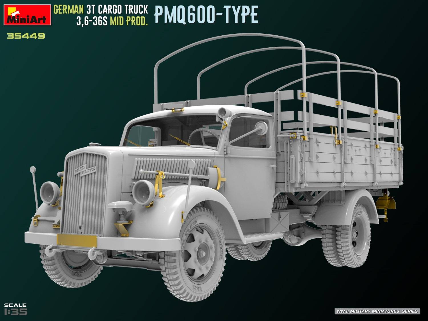 GERMAN 3T CARGO TRUCK 3,6-36S MID PROD. PMQ600-TYPE – Image 13