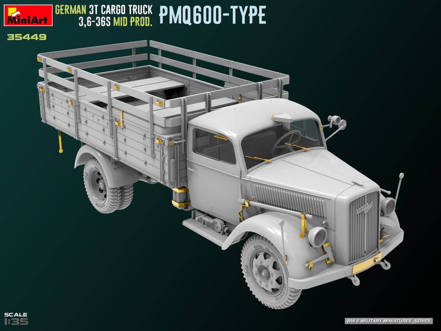 GERMAN 3T CARGO TRUCK 3,6-36S MID PROD. PMQ600-TYPE – Image 14