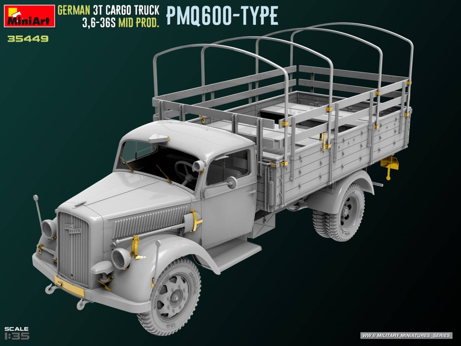 GERMAN 3T CARGO TRUCK 3,6-36S MID PROD. PMQ600-TYPE – Image 15