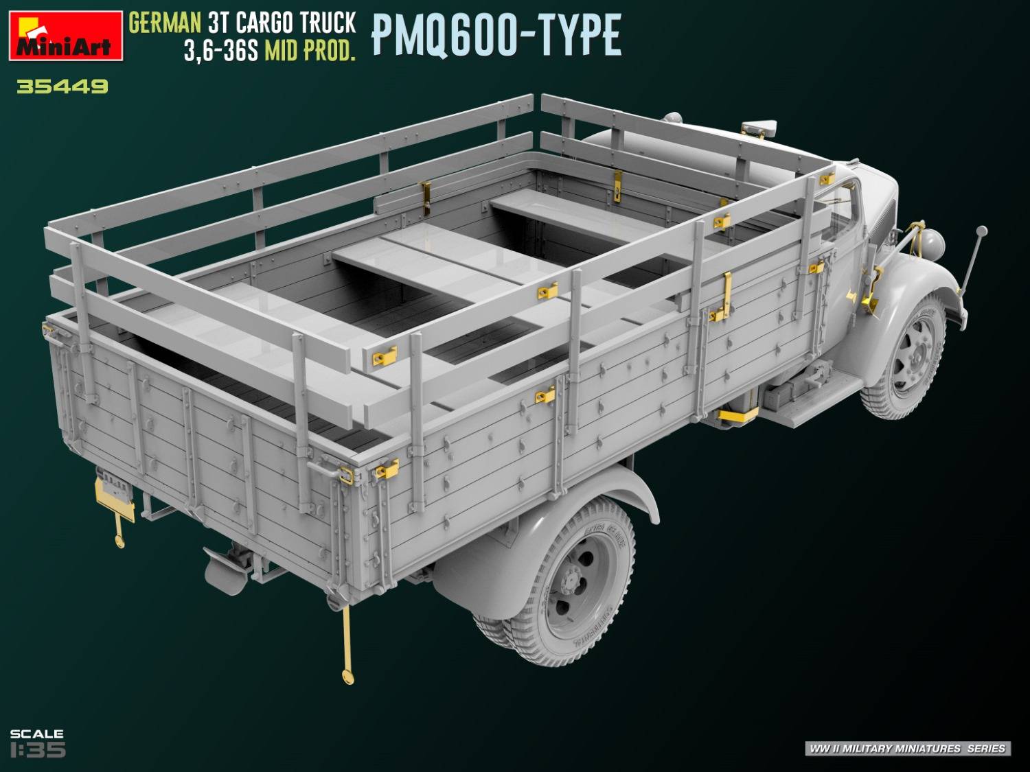 GERMAN 3T CARGO TRUCK 3,6-36S MID PROD. PMQ600-TYPE – Image 16
