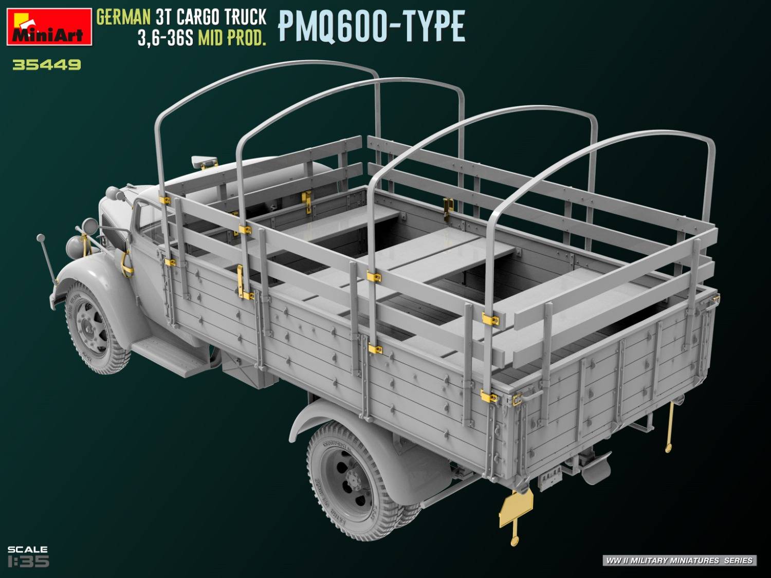 GERMAN 3T CARGO TRUCK 3,6-36S MID PROD. PMQ600-TYPE – Image 17
