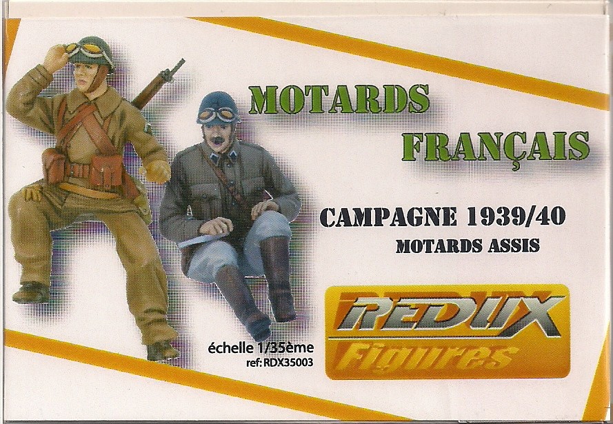 MOTARDS FRANCAIS campagne 1939/40 Motards assis