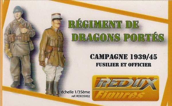 Régiment de Dragons Portés campagne 1939/45 Fusillier et officier – Image 2