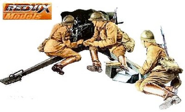 CANON ANTI-CHAR 25mm SA34 avec servants FRANCE 1940
