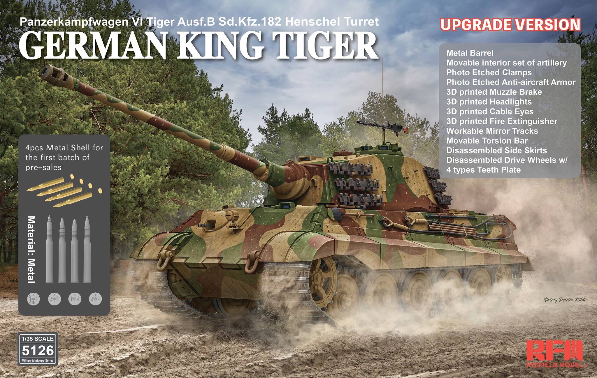 Pz.Kpfw.VI Ausf.B King Tiger Henschel Turret Sd.Kfz. 182 Upgrade Version