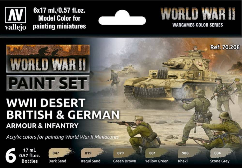 WWII Desert British & German Armour & Infantry