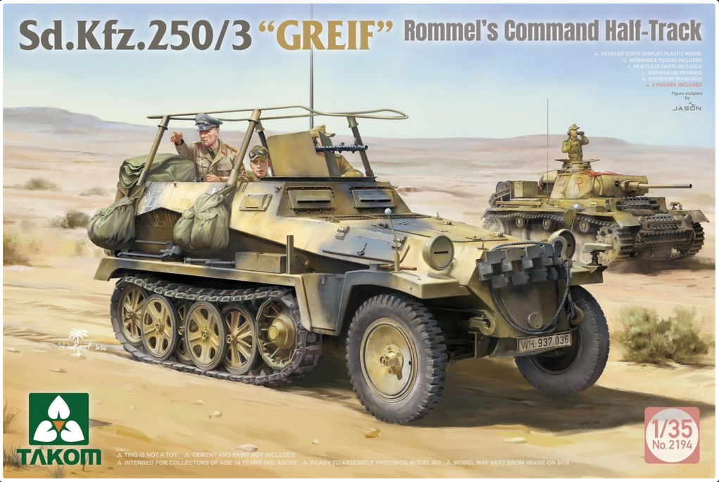 Sd.Kfz. 250 BOX 250/1 + 250/3 GREIF + 1/16 Erwin Rommel – Image 3