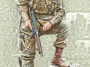 WWII US Army Airborne Soldier For D-Day 80th Anniversary