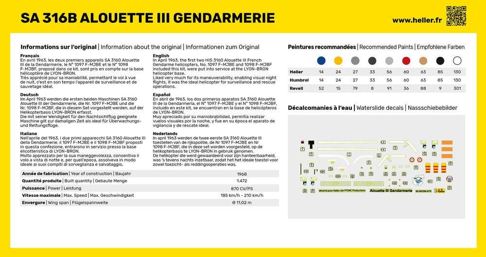 STARTER KIT SA 316 Alouette III Gendarmerie – Image 2