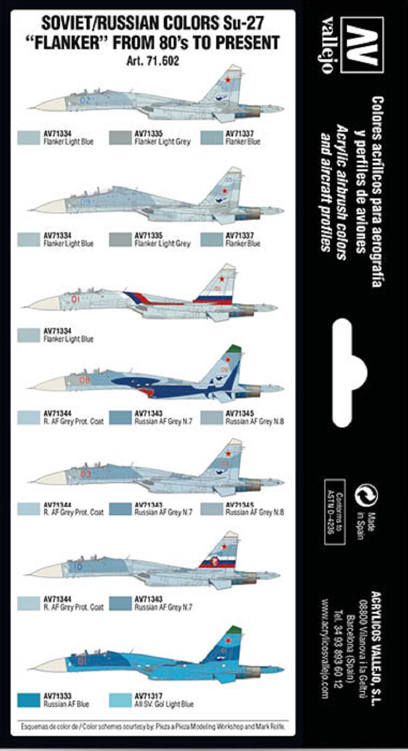 Soviet/Russian colors Su-27 “Flanker” from 80’s to present – Image 4