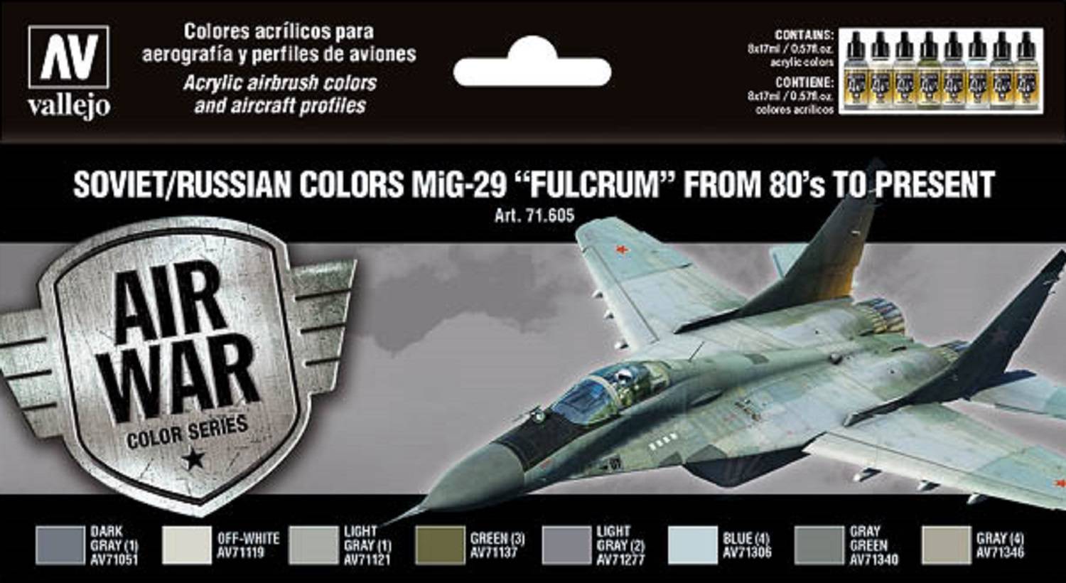 Soviet/Russian colors MiG-29 “Fulcrum” from 80’s to present