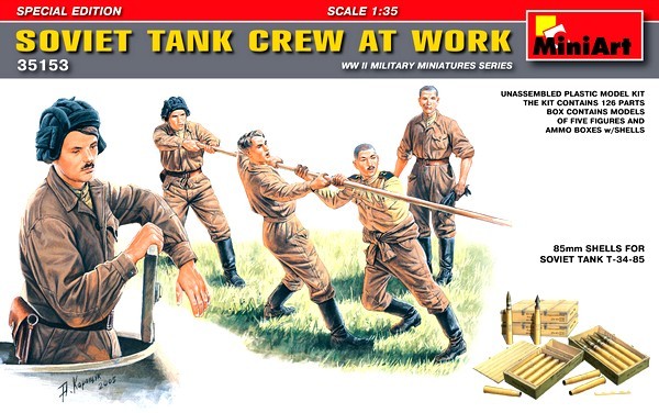 SOVIET TANK CREW AT WORK