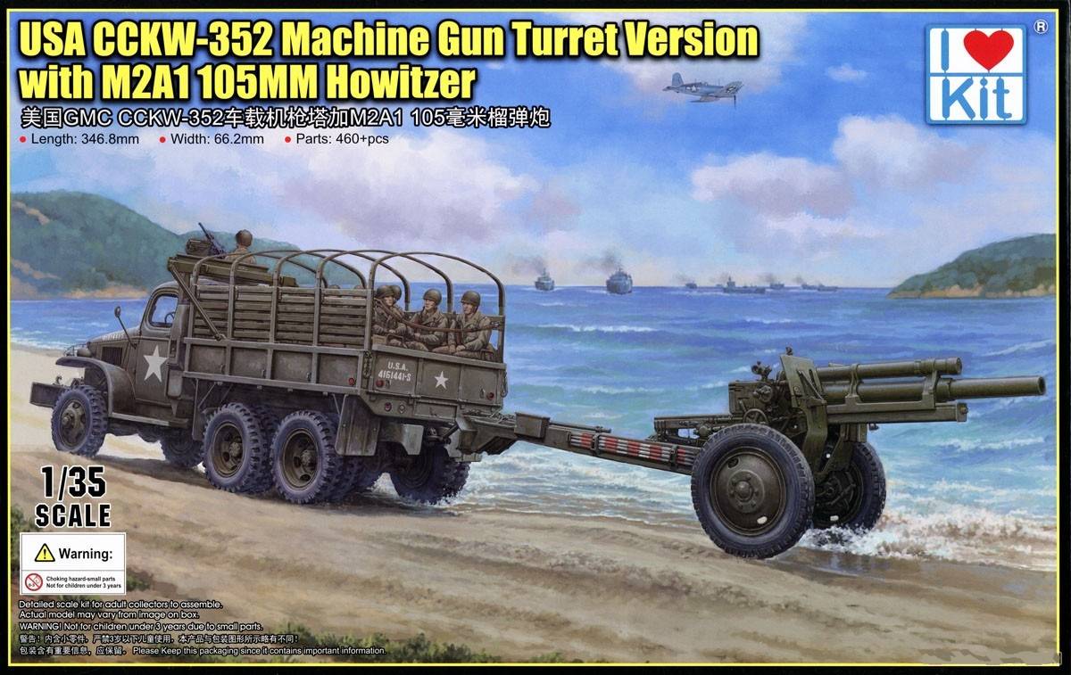 USA CCKW-352 Machine Gun Turret Version with M2A1 105MM Howitzer