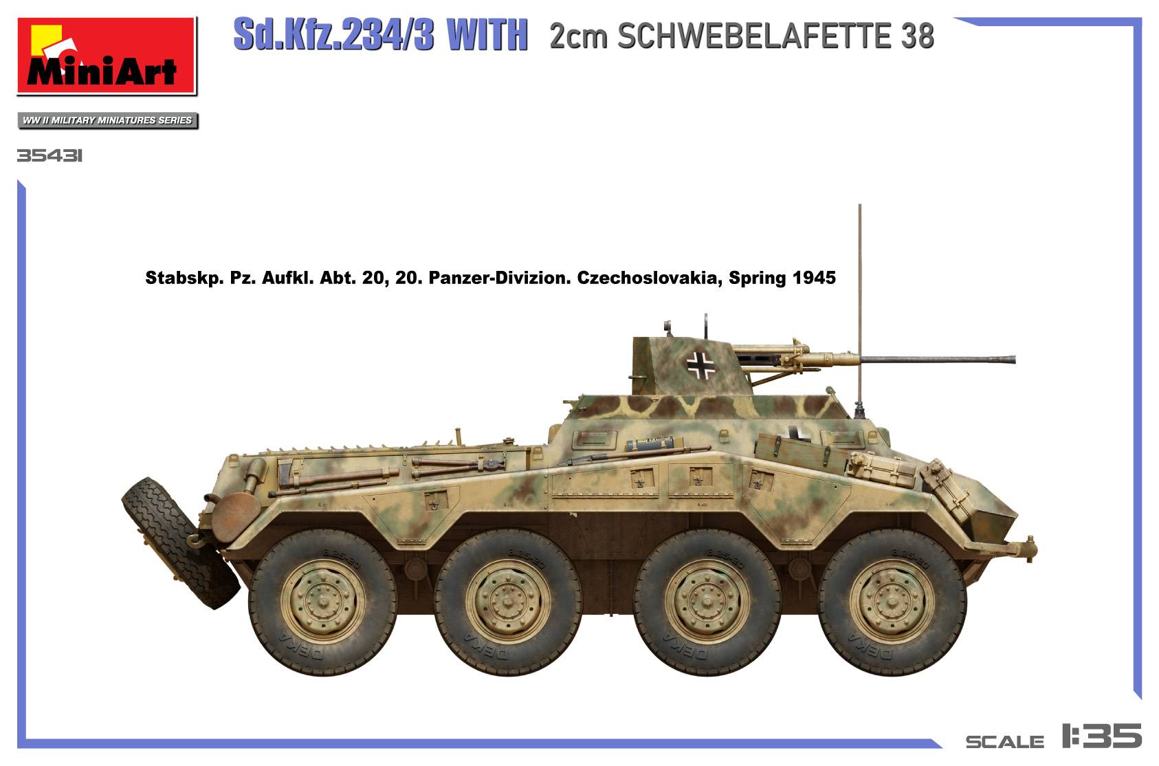 Sd.Kfz.234/3 WITH 2cm SCHWEBELAFETTE 38 – Image 3