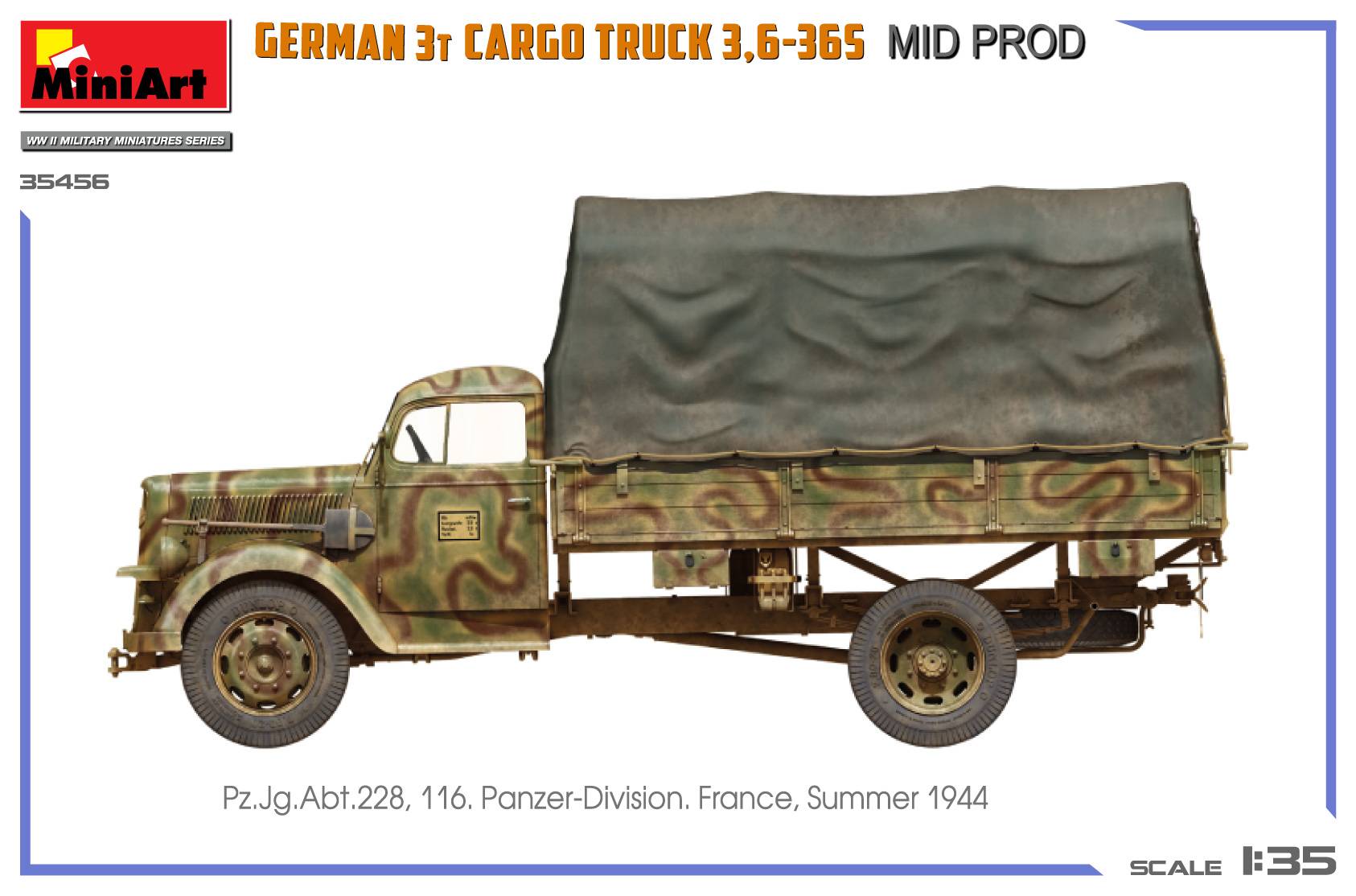GERMAN 3T CARGO TRUCK 3,6-36S MID PROD – Image 5