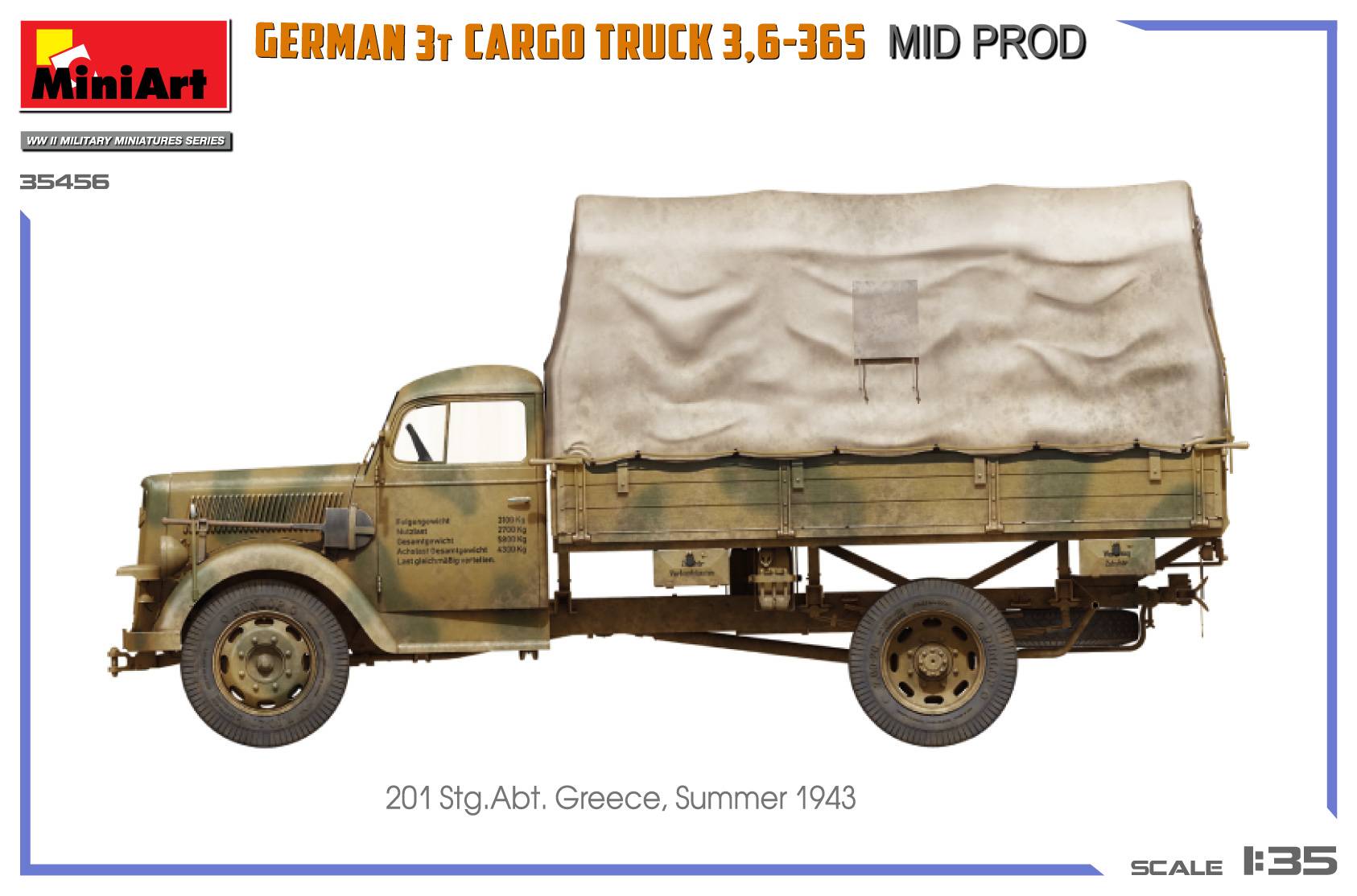 GERMAN 3T CARGO TRUCK 3,6-36S MID PROD – Image 6