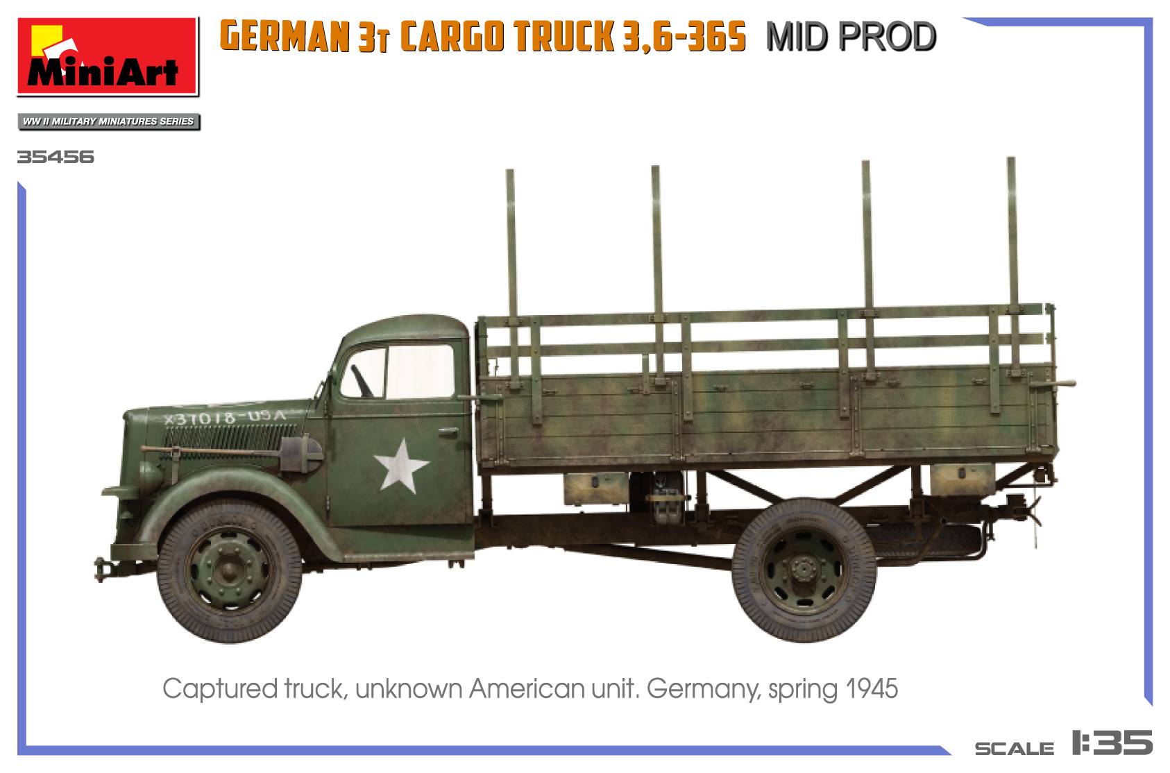 GERMAN 3T CARGO TRUCK 3,6-36S MID PROD – Image 8