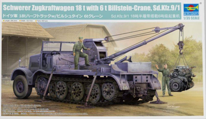 Schwerer Zugkraftwagen 18 t with 6 t Billstein-Crane Sd.Kfz.9/1