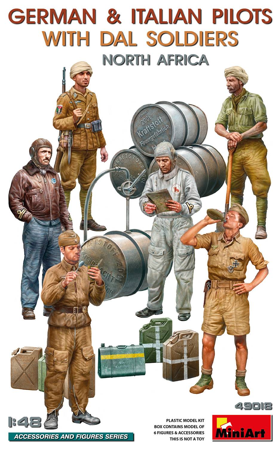 GERMAN & ITALIAN PILOTS WITH DAL SOLDIERS NORTH AFRICA