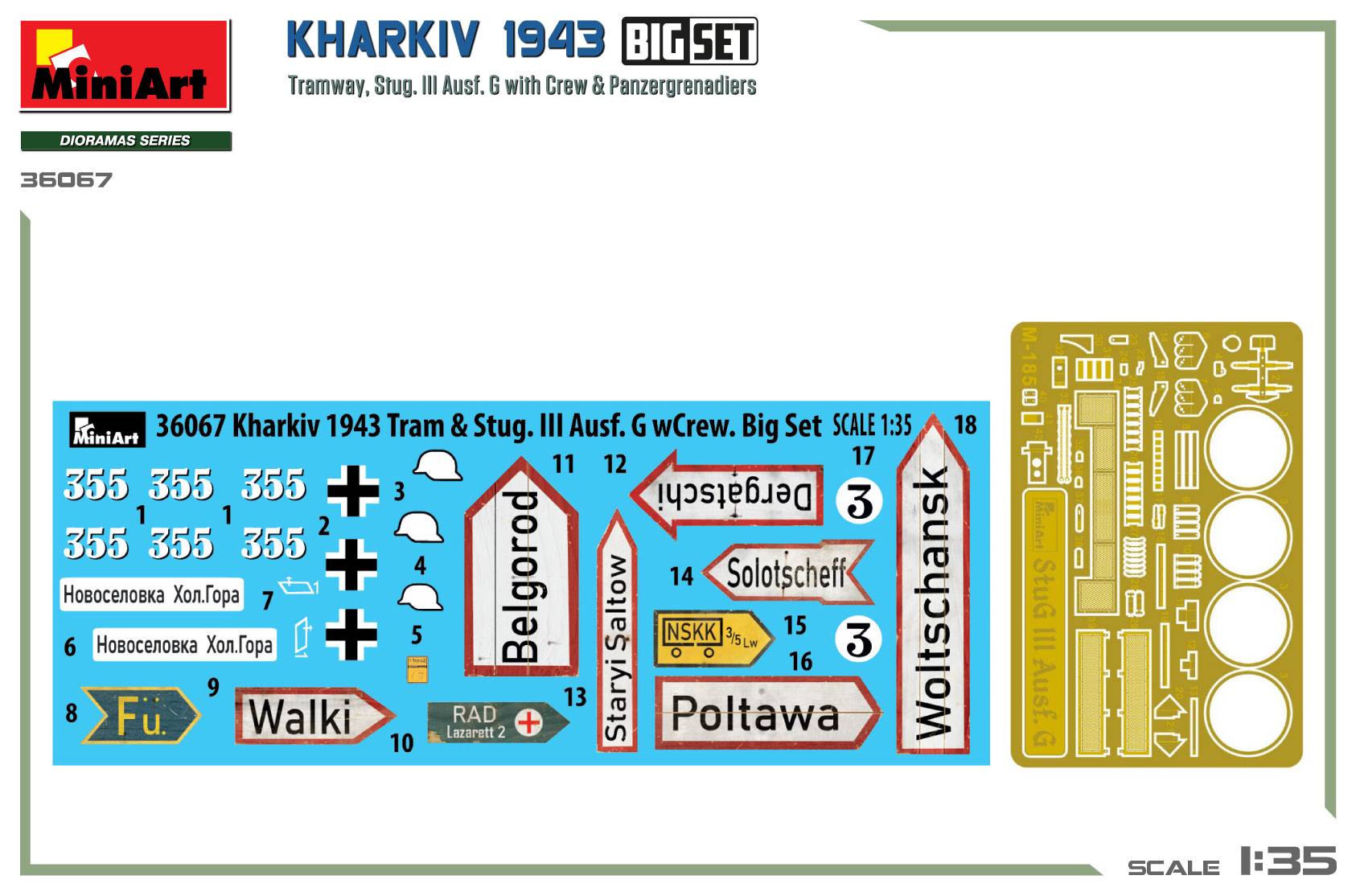 Kharkiv 1943: Tram & Stug. III Ausf. G with Crew and Panzergrenadiers. BIG SET – Image 2