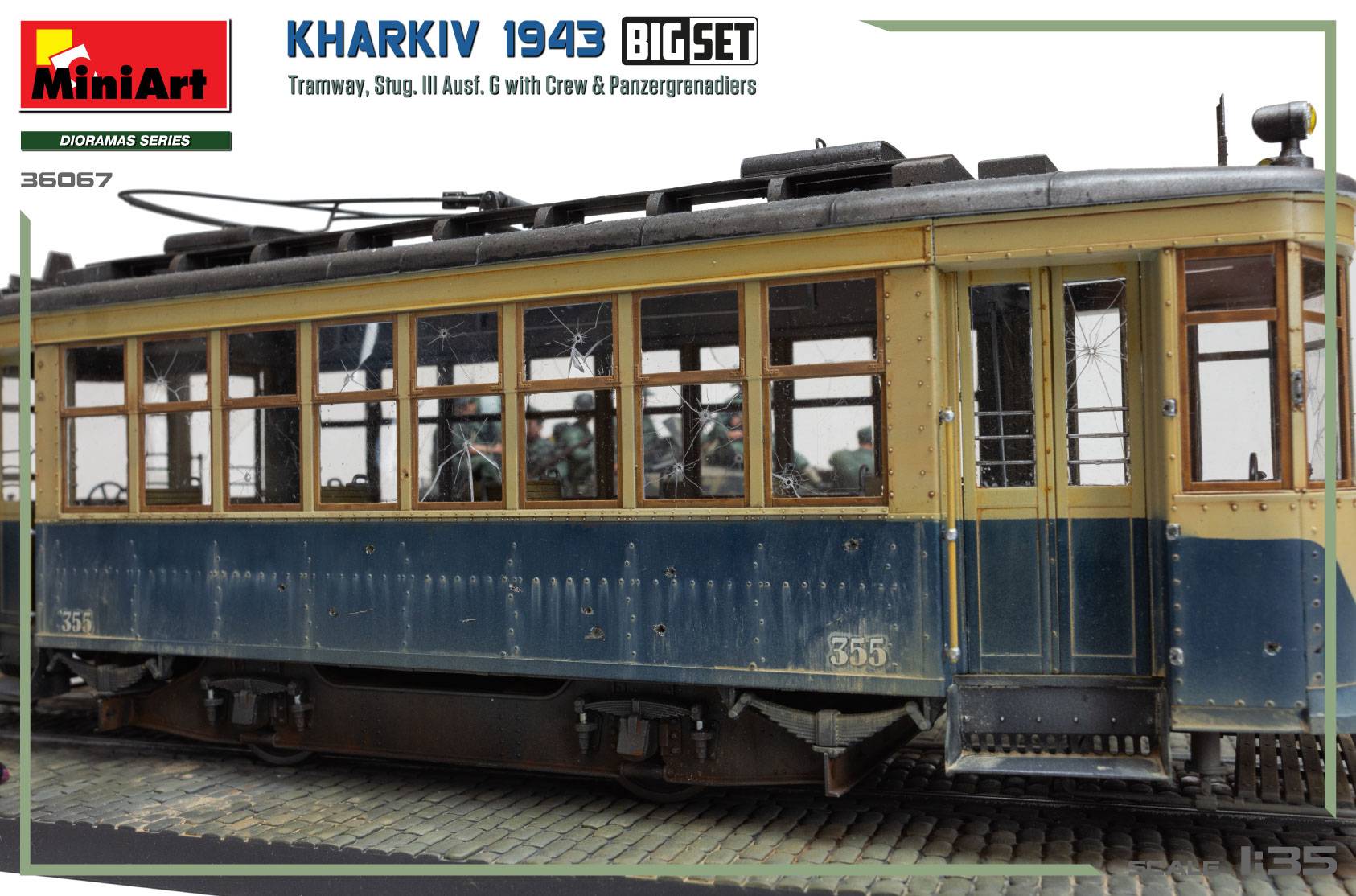 Kharkiv 1943: Tram & Stug. III Ausf. G with Crew and Panzergrenadiers. BIG SET – Image 5