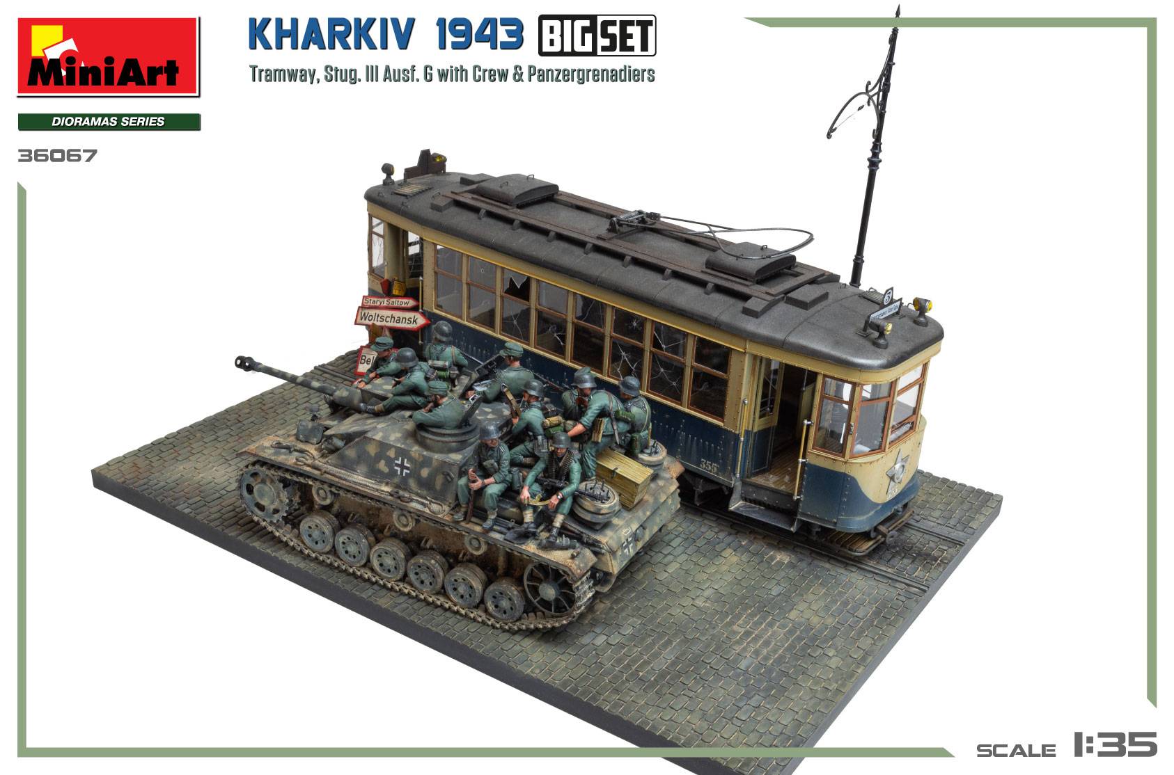 Kharkiv 1943: Tram & Stug. III Ausf. G with Crew and Panzergrenadiers. BIG SET – Image 7