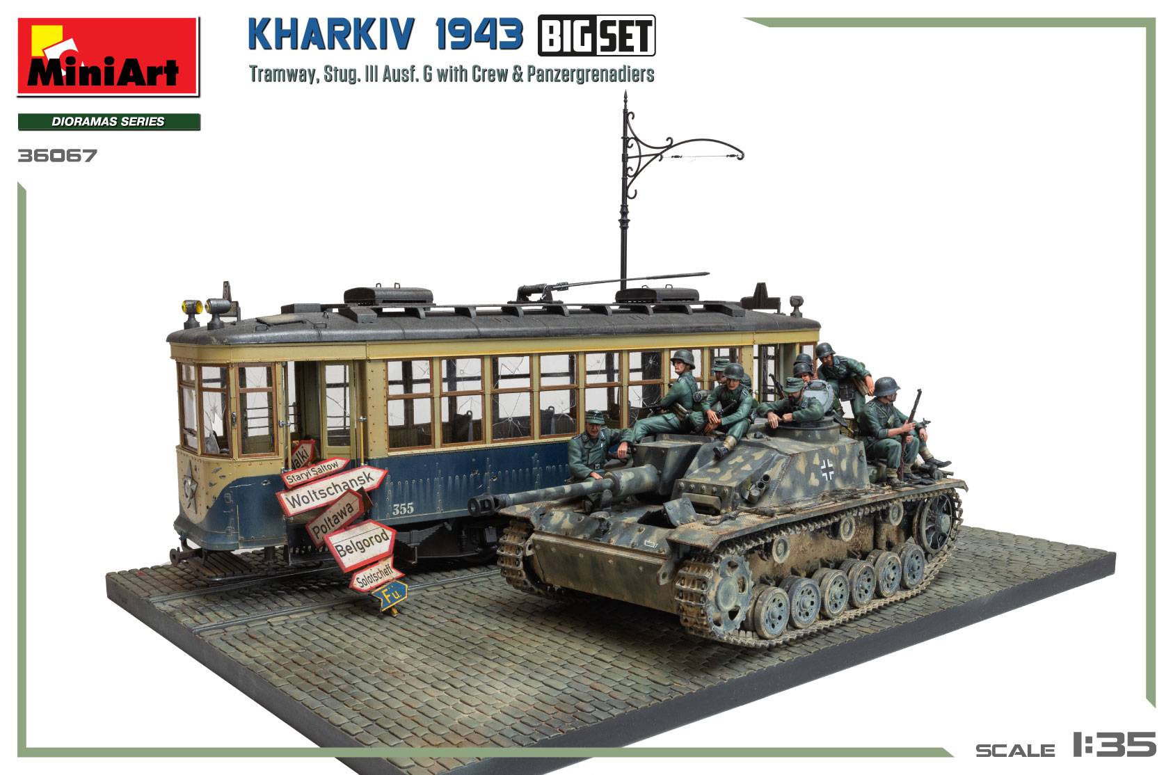 Kharkiv 1943: Tram & Stug. III Ausf. G with Crew and Panzergrenadiers. BIG SET – Image 8
